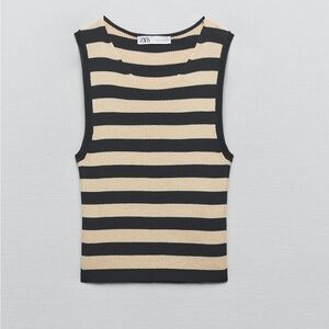 Zara striped knit top